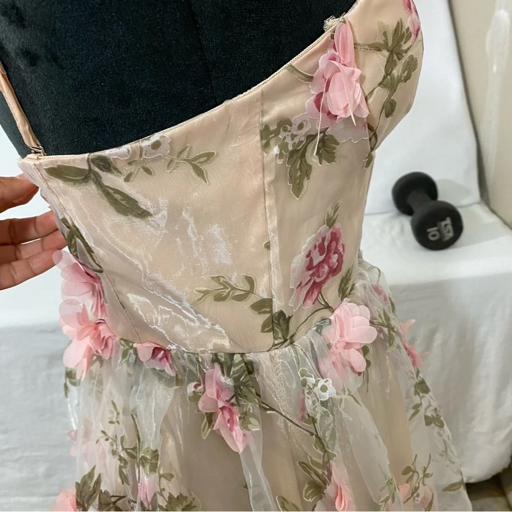 Ever After Dress Chic Floral Maxi Dress with Pink Accents - Picture 11 of 15